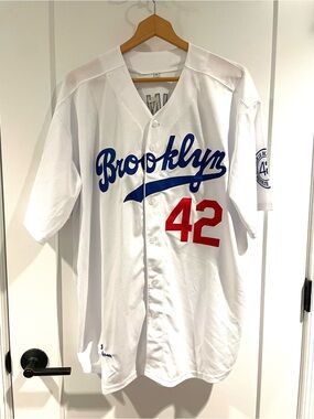 42 JACKIE ROBINSON JERSEY BROOKLYN DODGERS LIMITED EDITION 41 of 182 SZ 2XL